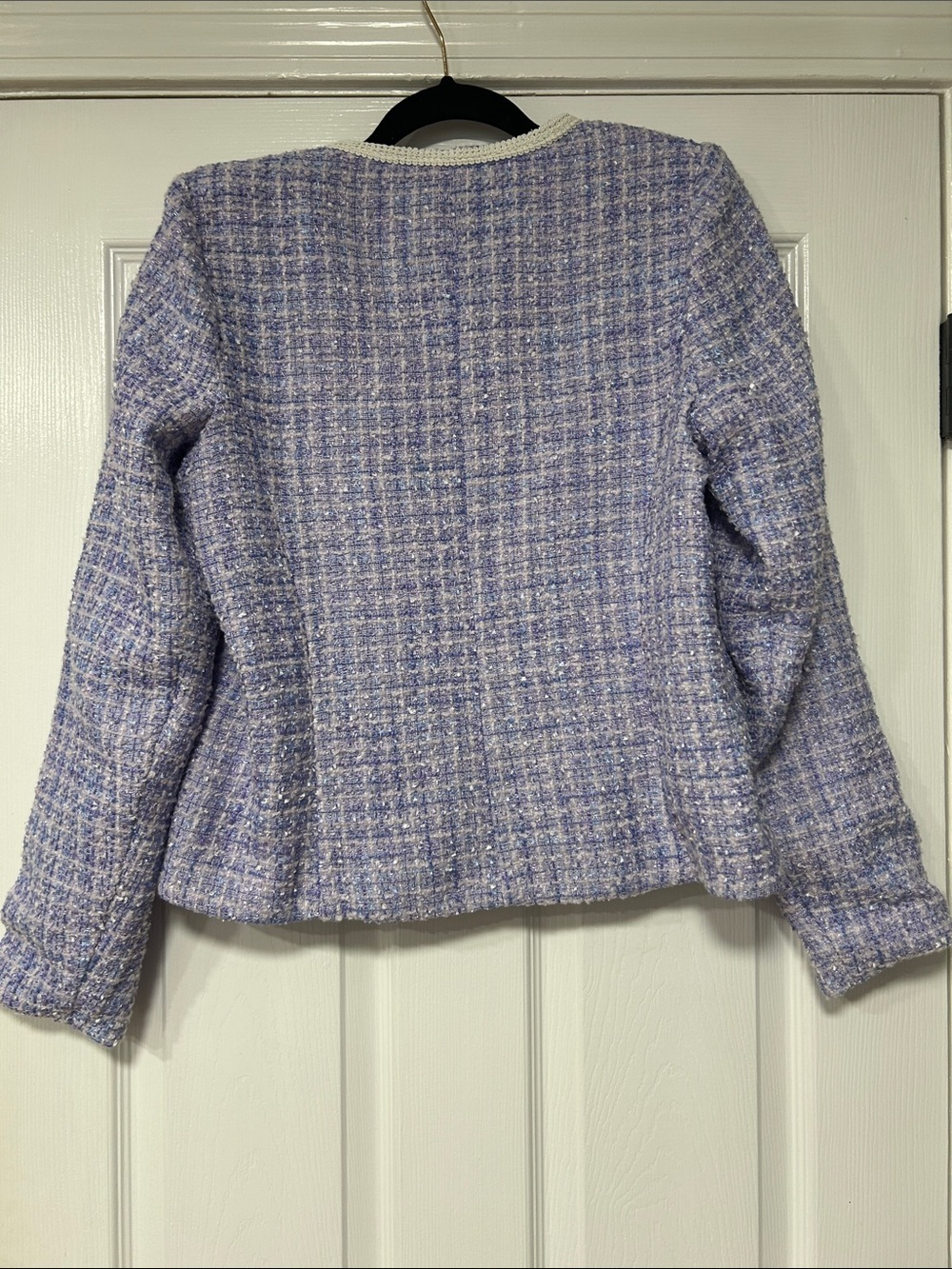 Lilly Pulitzer Jaden Jacket Lark Lilac Jacket with Ivory Trim - Picture 7 of 7